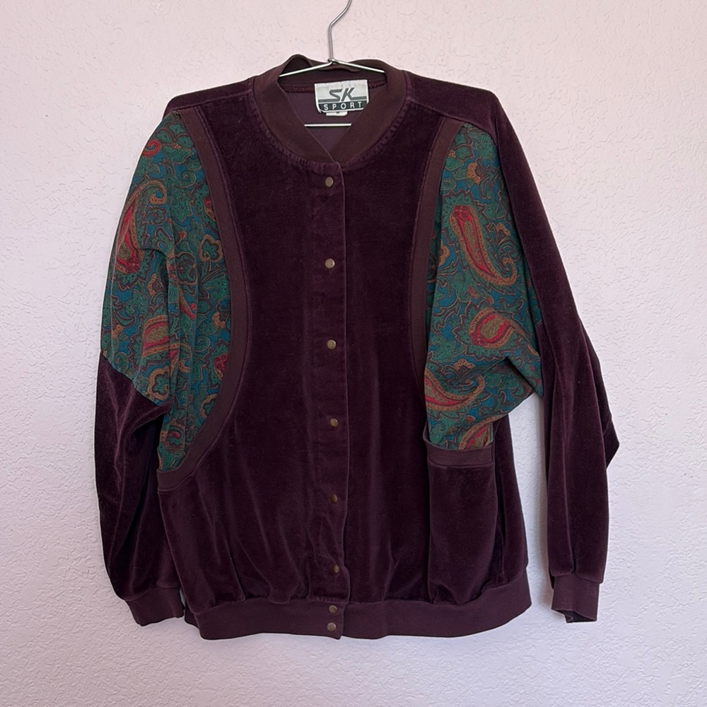 Funky Vintage Purple and Green Jacket